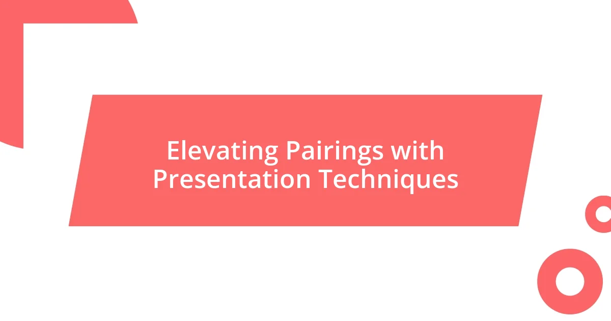 Elevating Pairings with Presentation Techniques